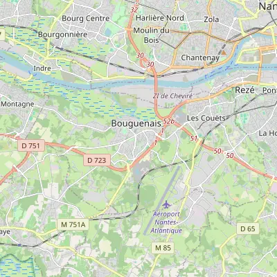 Carte de Bouguenais
