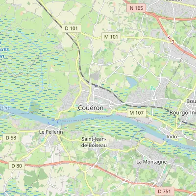 Carte de Couëron