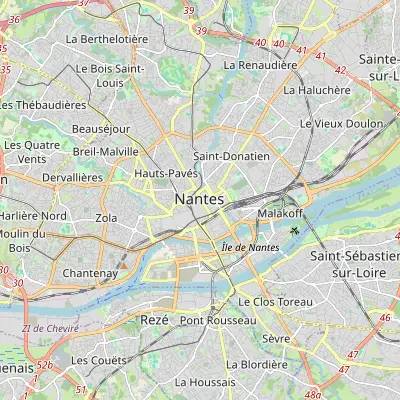 Carte de Nantes