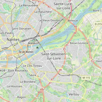 Carte de Saint-Sébastien-sur-Loire